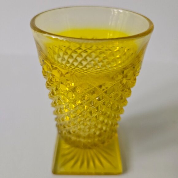 Westmoreland Glass English Hobnail Yellow Topaz Iced Tea Goblet - Picture 3 of 14